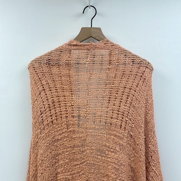 Free People In My Element Woven Bell Sleeve Knit Tunic Cardigan Sweater Medium - Picture 7 of 10